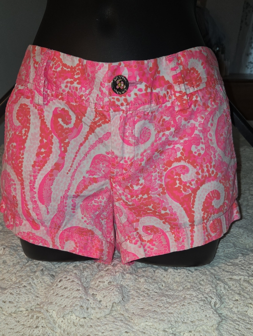 Lilly Pulitzer Hot Pink & White Paisley The Walsh Short